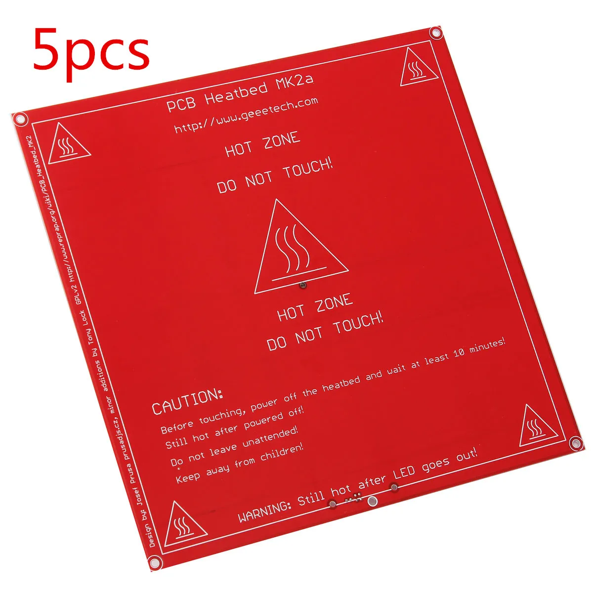 

5PCS 12V 24V Red PCB Heated Heat bed heatbed MK2B Upgraded MK2A for Mendel for RepRap 3D Printer Support 214mmx 214mm
