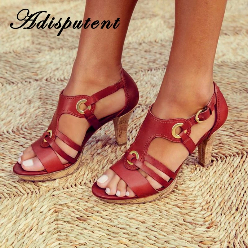 

Adisputent 2019 Summe Elegant Strap Sandals Female Bohemian Style Summer Fashion High Heels Laadies Sandals Feminina