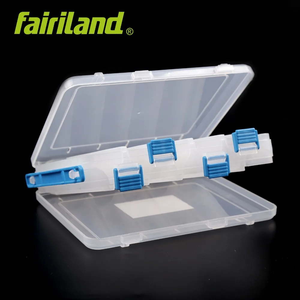 

Fairiland 12 partitions DOUBLE side lure bait boxes with safe latches Portable Transparent bait lure hook fishing tackle storage
