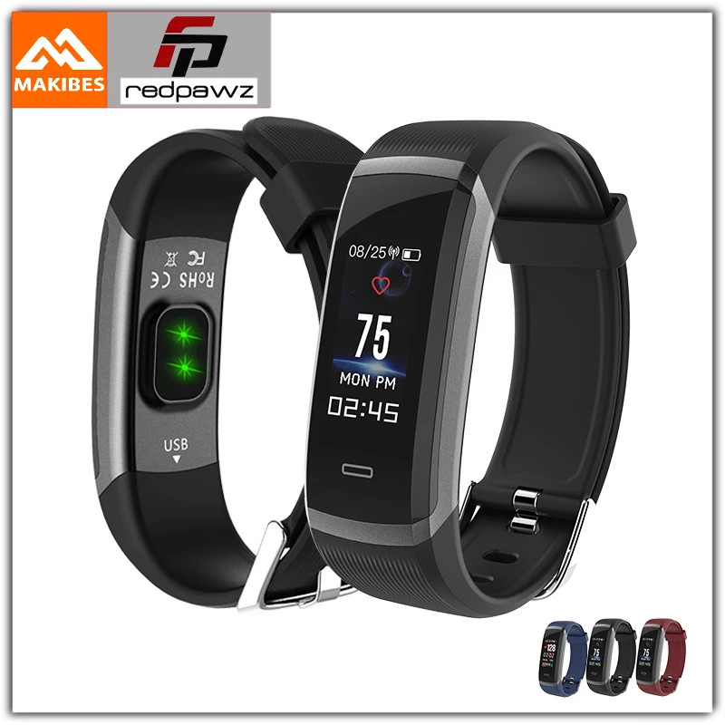 

Makibes HR3 Smart Wristband Health Fitness Tracker Smart Band Call Reminder 0.96" TFT Color Screen Continuous Heart Rate Monitor
