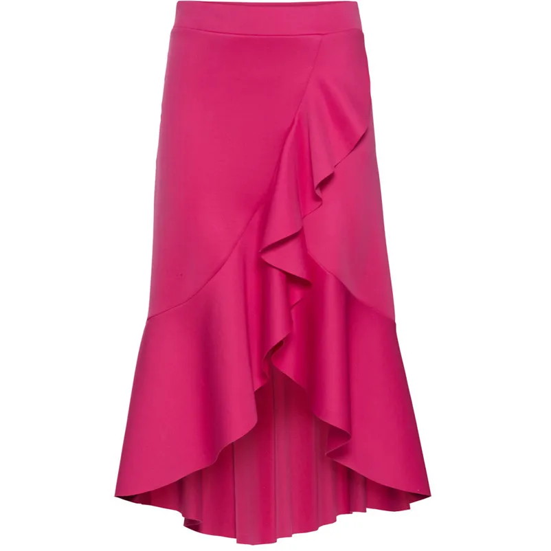 HOT sell Fashion 2018 Summer style skirts womens Irregular Lotus Leaf Skirt Ladies Casual Knee Length skirt Femme Saia Y05#N (13)