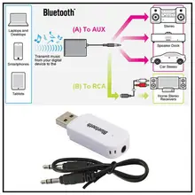 Carprie 3,5 мм беспроводной Bluetooth 2,1+ EDR USB AUX аудио музыкальный приемник адаптер 18Mar6