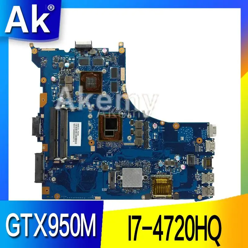 cheap AK ROG GL552JX Laptop motherboard for ASUS GL552JX GL552J GL552 GL552JK ZX50J Test original mainboard I7 4720HQ GTX950M 4g