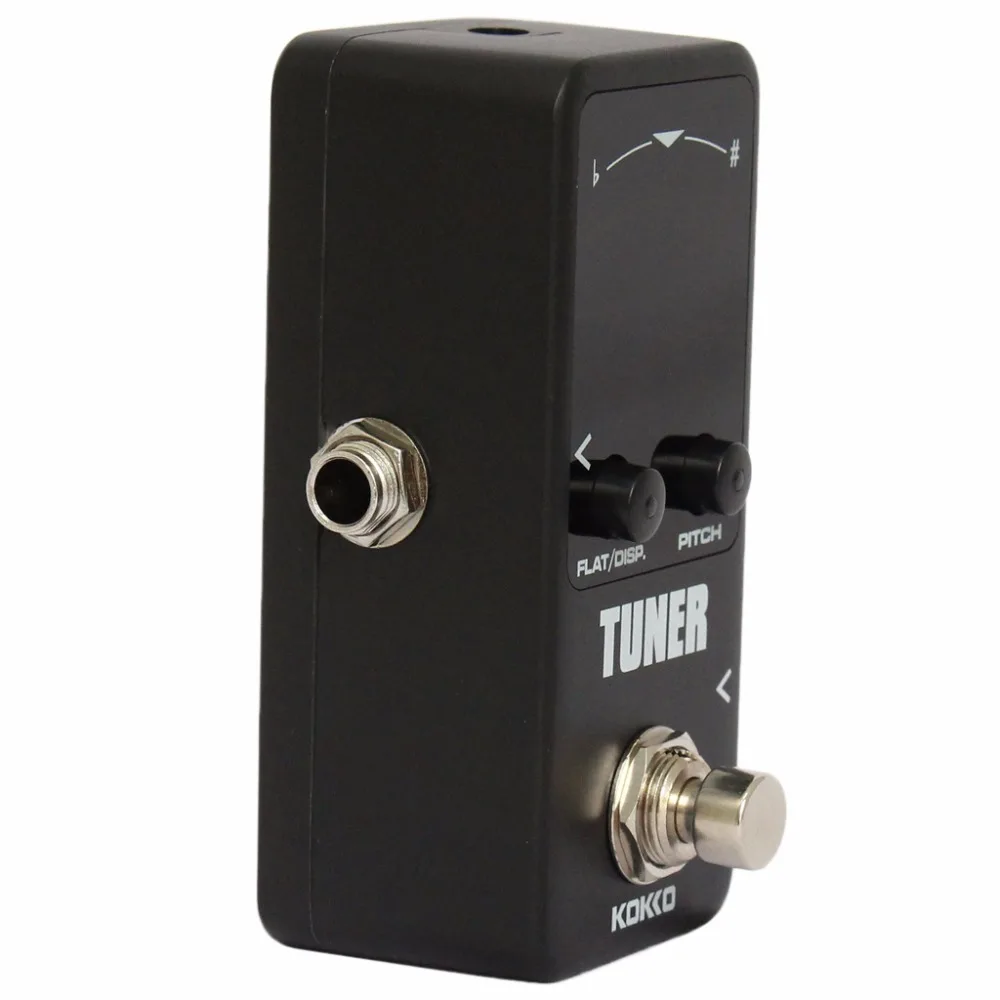 Mini Electric Guitar Pedal Tuner Effect Device Dual Display For Bass Violin Tool