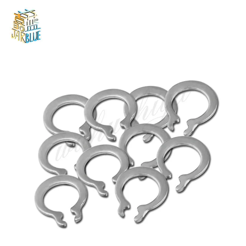 Size: 50PCS Nuts Huscus 100pcs 3mm 4mm 5mm 6mm 8mm Gb894 Gourd Type Washer 304 Stainless Steel C-Type Elastic Ring External Circlip Snap Retaining 