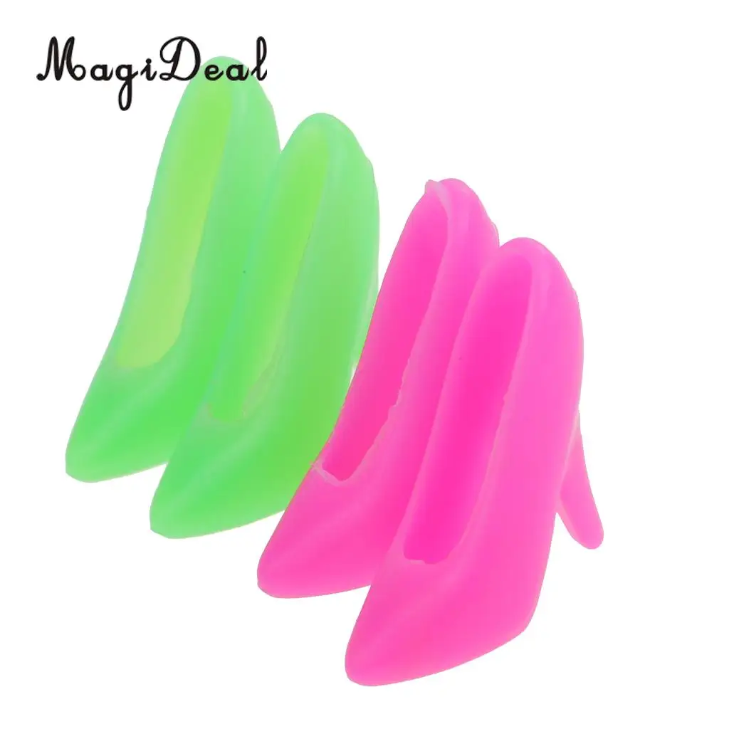 MagiDeal Colorful 20 Pairs 2cm PVC Doll Boots Shoes High Heel Sandals for Dolls Dollhouse Decoration Children Girls Cute Toy