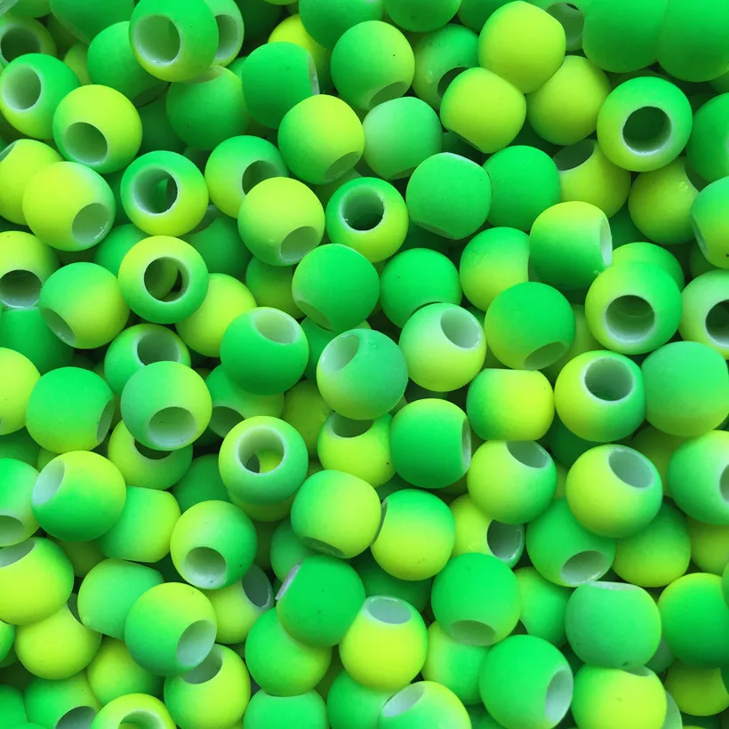 Новые детские DIY бусины флуоресцентные неоновые ткацкие браслеты радужные полосы смешанные цвета 100 шт./лот 10 мм/12 мм акриловые бусины с большим отверстием - Цвет: Green