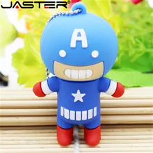 JASTER Hero, USB флеш-накопитель, 4 ГБ, 8 ГБ, 16 ГБ, 32 ГБ, 64 ГБ, карта памяти, флешка, летучая мышь, человек, Супермен, капитан, Мстители, Железный человек