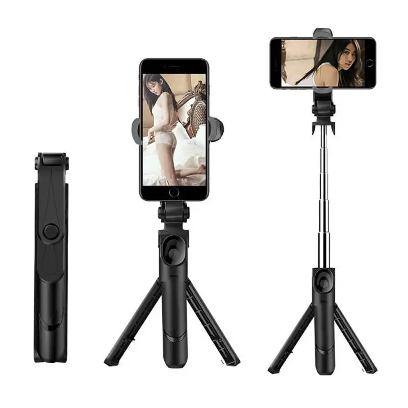 

Portable Selfie Stick with Built-in Tripod Stand Bluetooth Remote Shutter Selfie Stick Tripodfor iPhone Samsung Mobile Phone