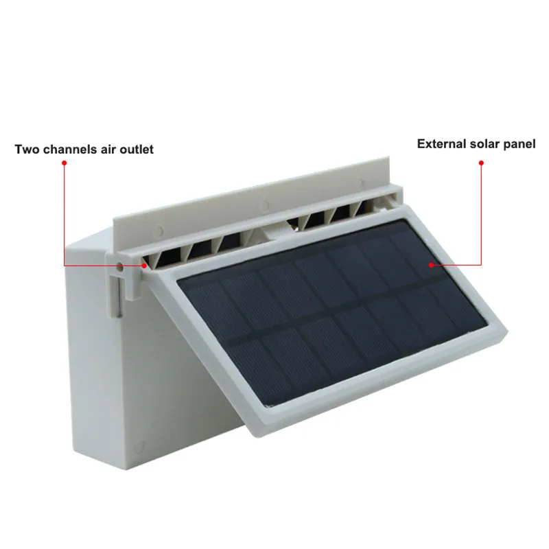 auto Car fans solar powered Cooling system kit DC12V White