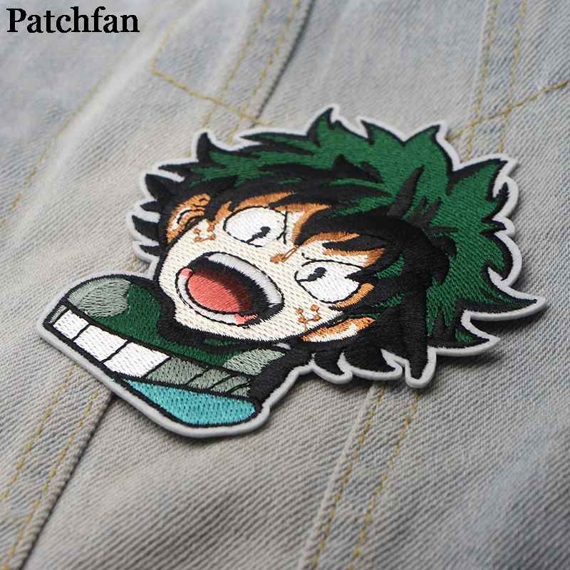 Patchfan My Hero Academy Deku вышитые железные нашивки значки лоскутное шитье аппликация pour куртка наклейки на рюкзак A1991