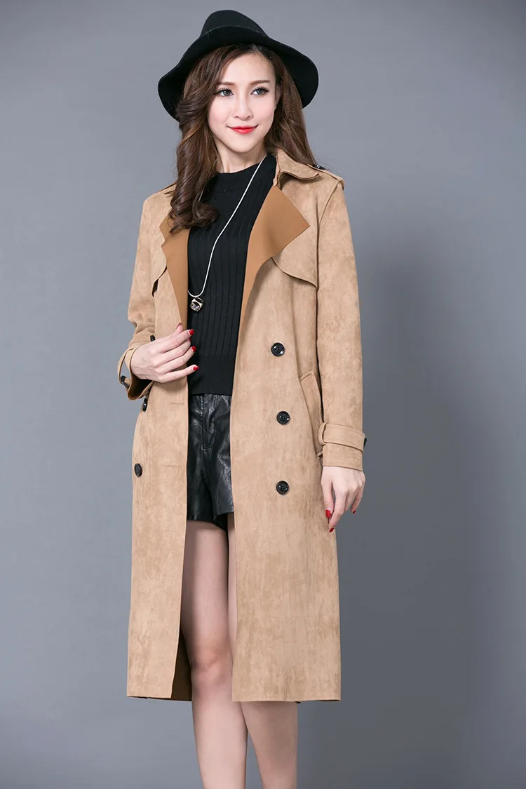 Solide army Manches Casual Nouveau vent camel Turn Femmes Longues Couleur Manteau 2019 Coupe Collar Moyen Green down Red Ses599 longueur À H5wqPP
