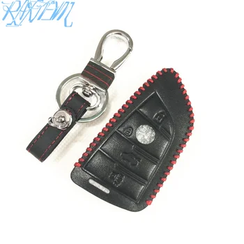 

Car Styling 3BTN Leather Key Cover Case For BMW X1 X3 X4 X5 F15 X6 F16 E30 E34 E36 E39 E46 F10 F11 F31 1 2 5 7 Series