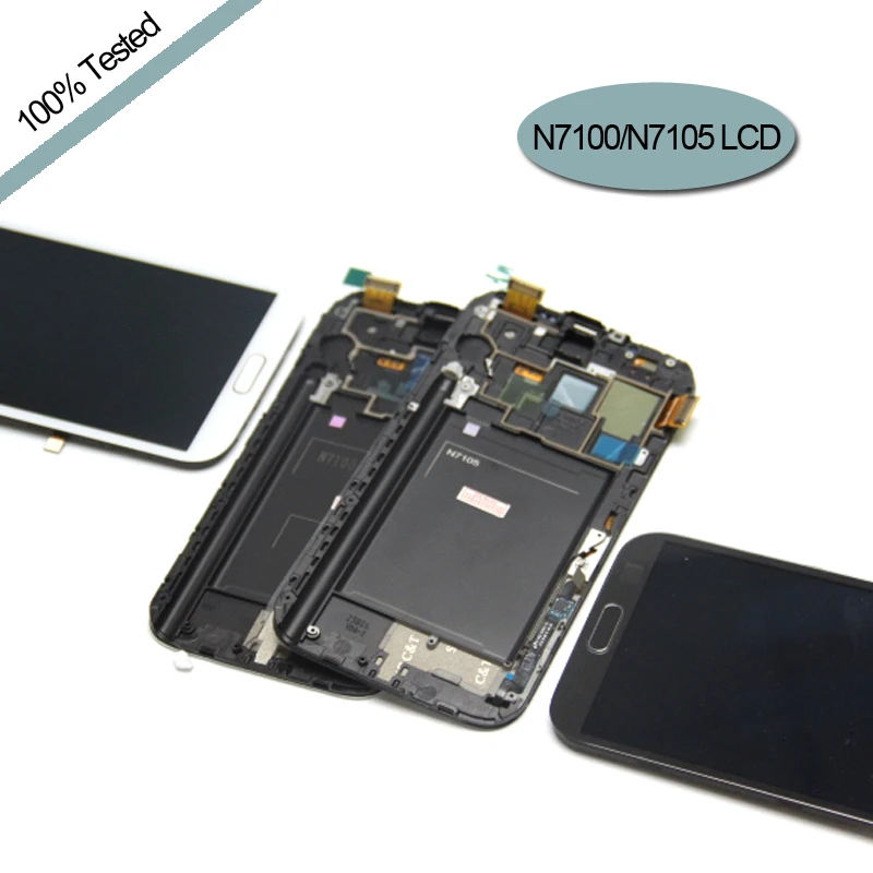N7105 ЖК дисплей с сенсорным экраном для samsung Galaxy Note 2 N7100 Экран Сенсорный экран