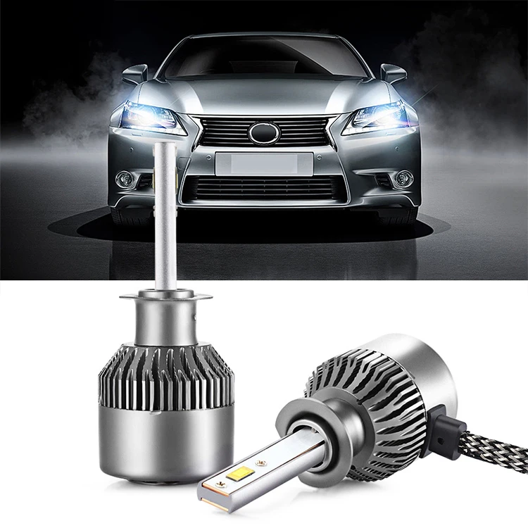 

V7S 2X9600LM 60W H3 Led 12V 24V CSP Car Bulbs Headlight Auto Motor Running Lights Led Fog Lights Driving Lamps 1 SET