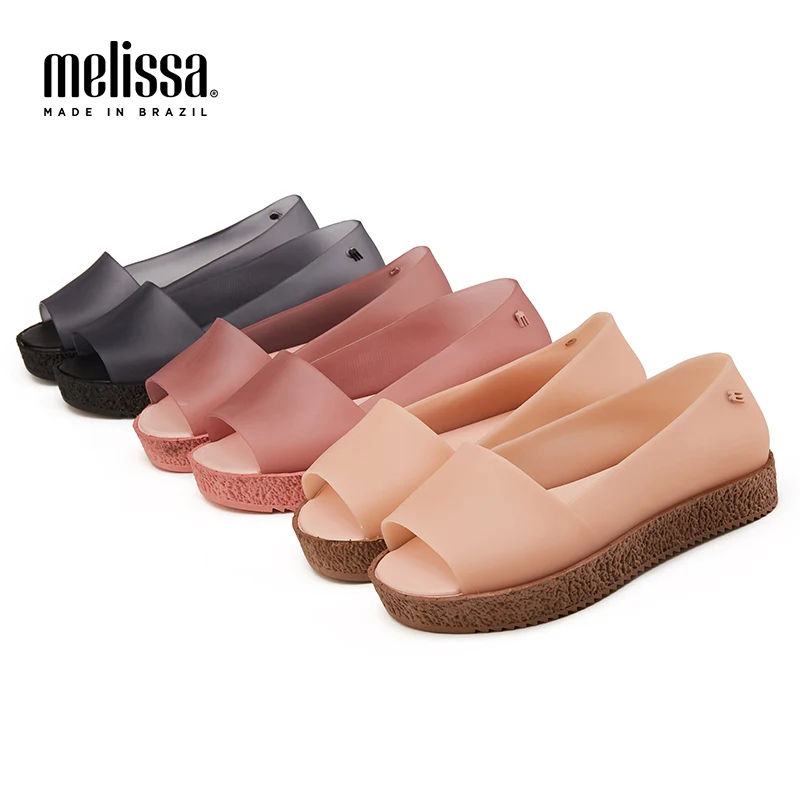 

Melissa Women Sandals Beach Jelly Shoes Mulher Woman Flat Sandals Soft Mixed Candy Colors Summer Casual Slip On Sandals
