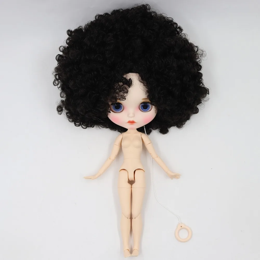 Neo Blythe Doll with Black Hair, White Skin, Matte Pouty Face & Custom Jointed Body 5