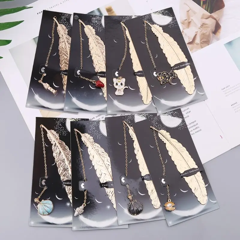 Ретро металлические книжные закладки перо книга комиксов маркер страница корейские Канцтовары Школьные принадлежности