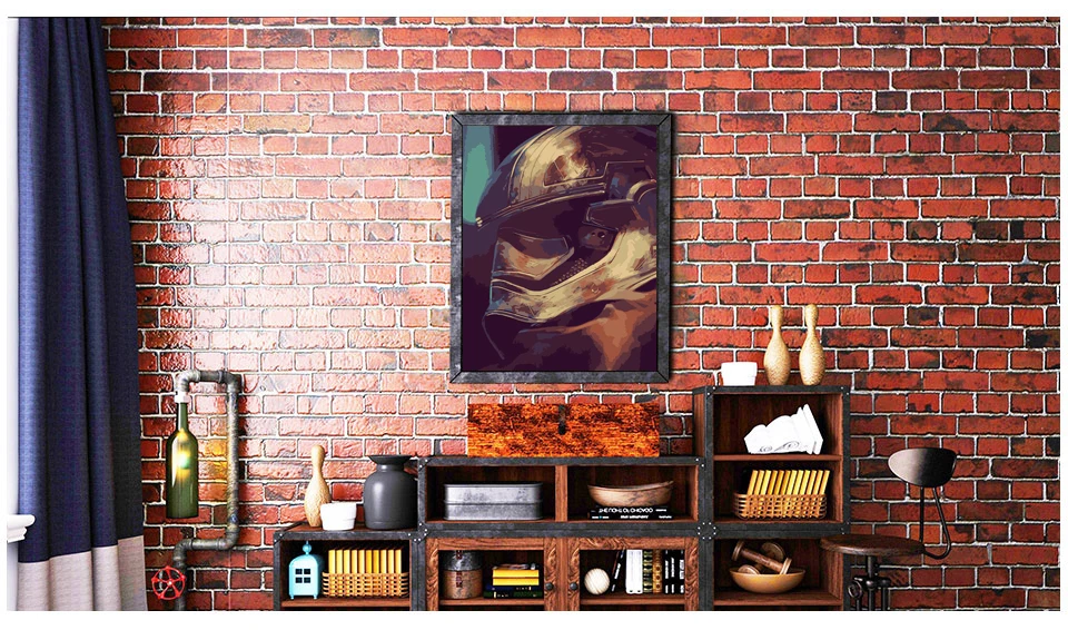 DIY масляная цифровая живопись по номерам на холсте Звездные войны 7 Дарт Вейдер фильм плакат настенные художественные картины для гостиной домашний декор