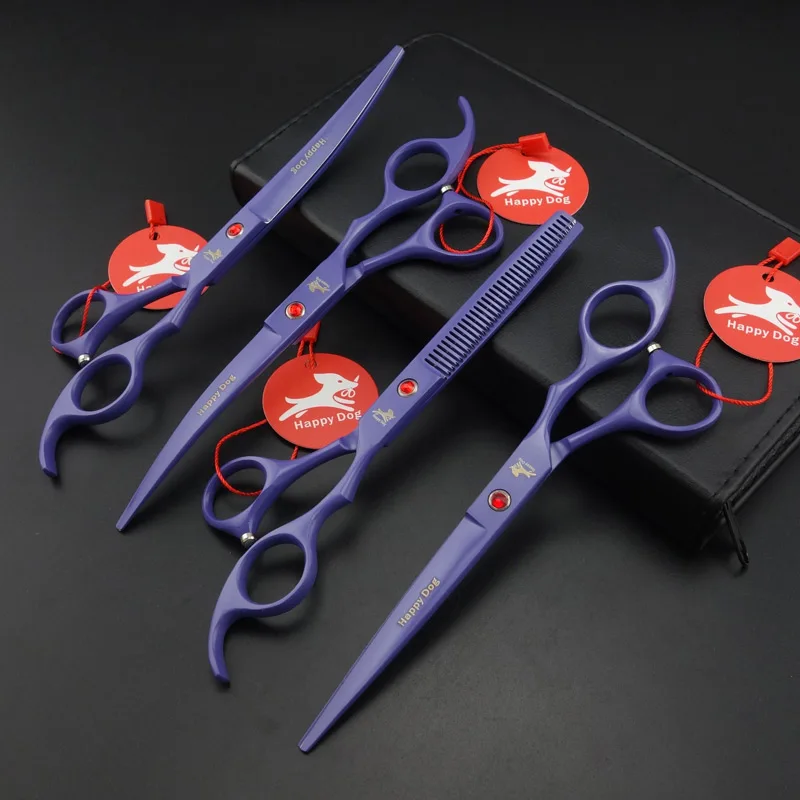

7" Professional Pet Grooming Scissors,Straight scissors & Thinning scissors & up-Curvedscissors & down-Curved scissors D746