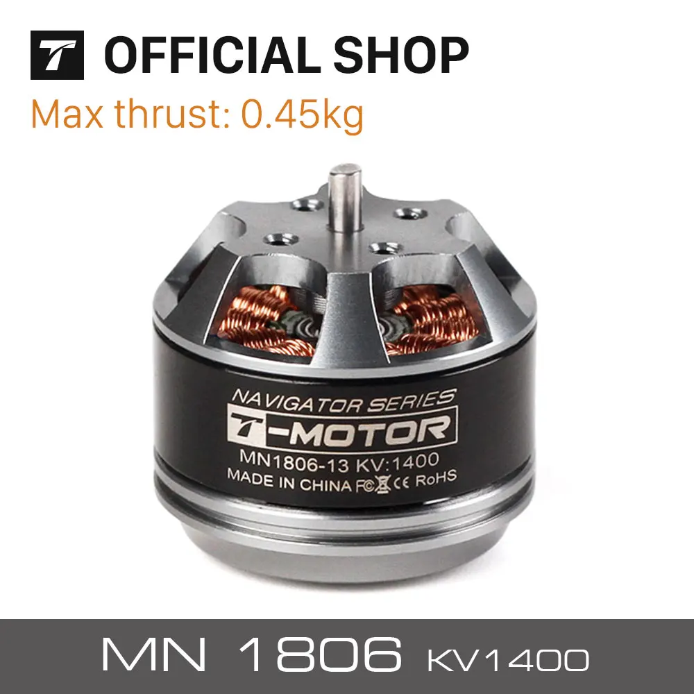 

T-motor Outrunner Brushless Single Motor MN1806 KV1400 for Multicopter Multi-rotor professional Drones