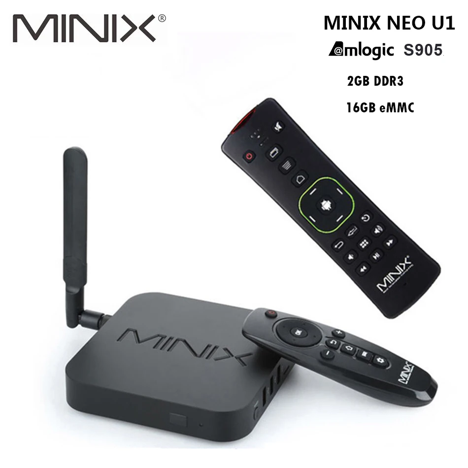 Original MINIX NEO U1 Android TV Box Amlogic S905 Quad Core 2G/16G 802.11 2.4/5GHz WiFi H.265 HEVC 4K Ultra HD Smart TV Box Original MINIX NEO U1 Android TV Box Amlogic S905 Quad Core 2G/16G 802.11 2.4/5GHz WiFi H.265 HEVC 4K Ultra HD Smart TV Box