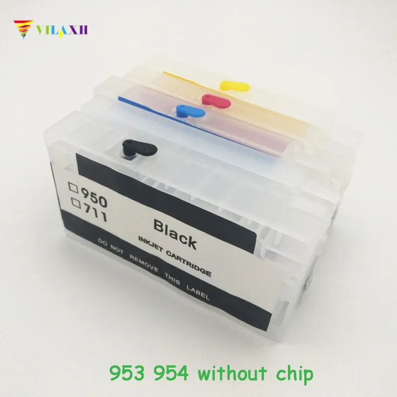 Vilaxh Refillable Ink Cartridge For HP953 953 XL Without ARC Chip Pro 8702 8710 8720 8730 1