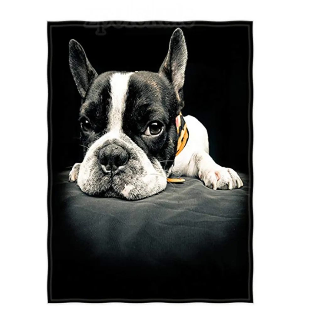 

Cute Bulldog Print Super Soft Throw Blanket for Bed Couch Sofa Lightweight