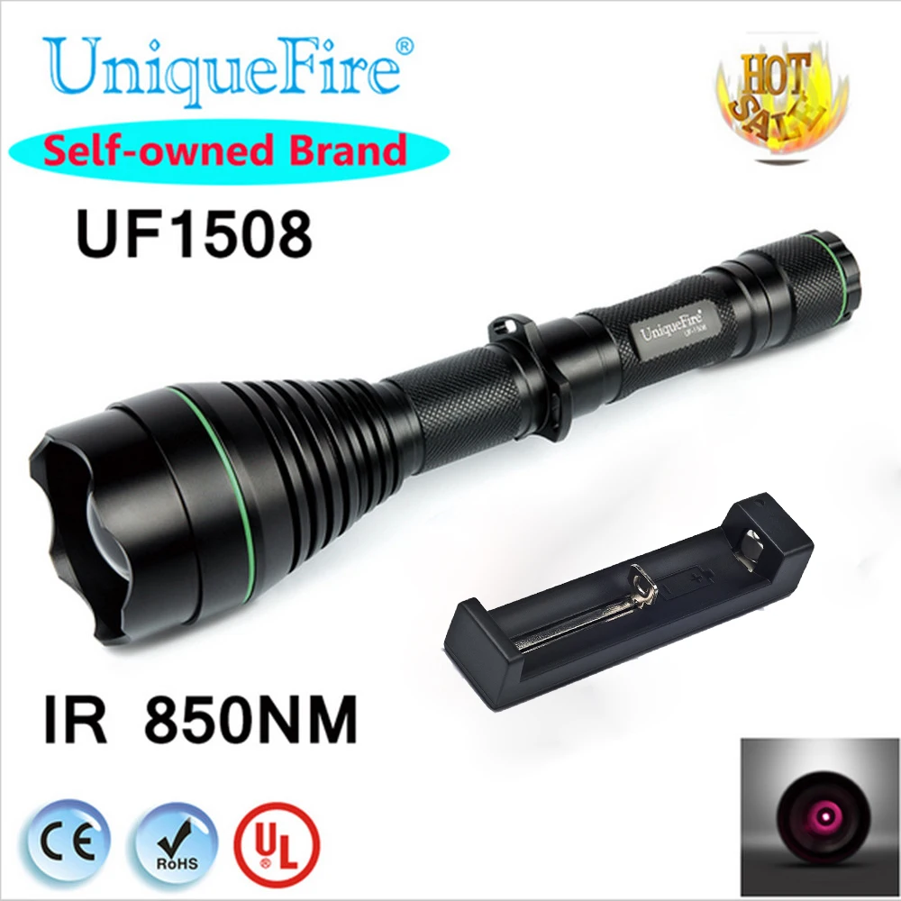 

UniqueFire Professional 75mm Hunting IR 850nm Flashlight 1508 Flashlight Compact Factory For Outdoor Camping Hunting