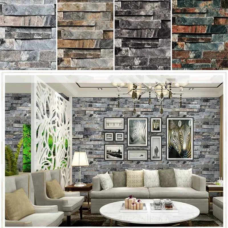 Us 22 53 51 Off 3d Faux Brick Wall Sticker Self Adhesive Diy Art Home Vintage Wallpaper Vinyl Pvc Wall Decals For Living Room Tv Background In Wall