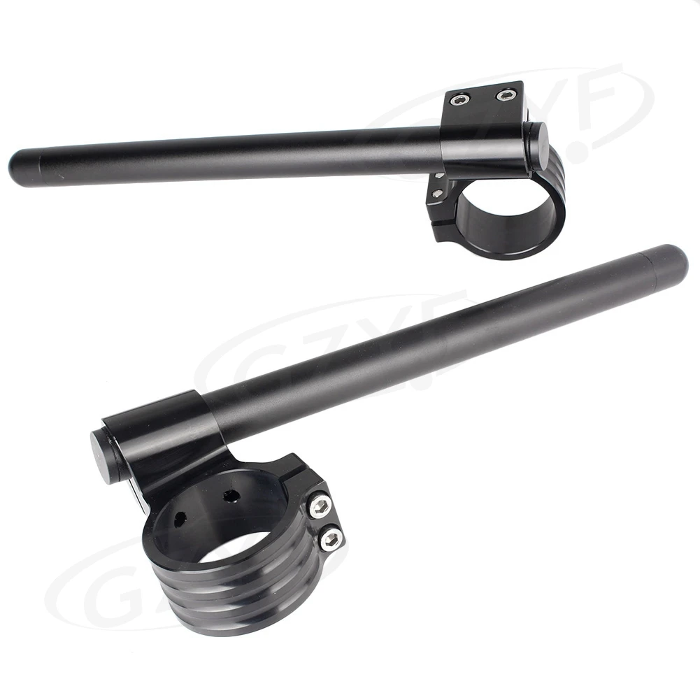 Universal 43mm CNC Motorcycle Riser Clip Ons Clip-on Handlebars 22MM 7/8" Grips Tube Handle Bars Fork Tube Aluminum Alloy