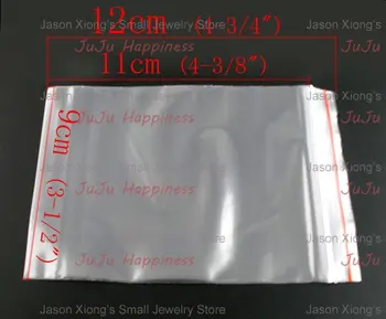 

100Pcs Self Sealing Transprant Zip Lock Plastic Packing Bags 9*12cm ob1020