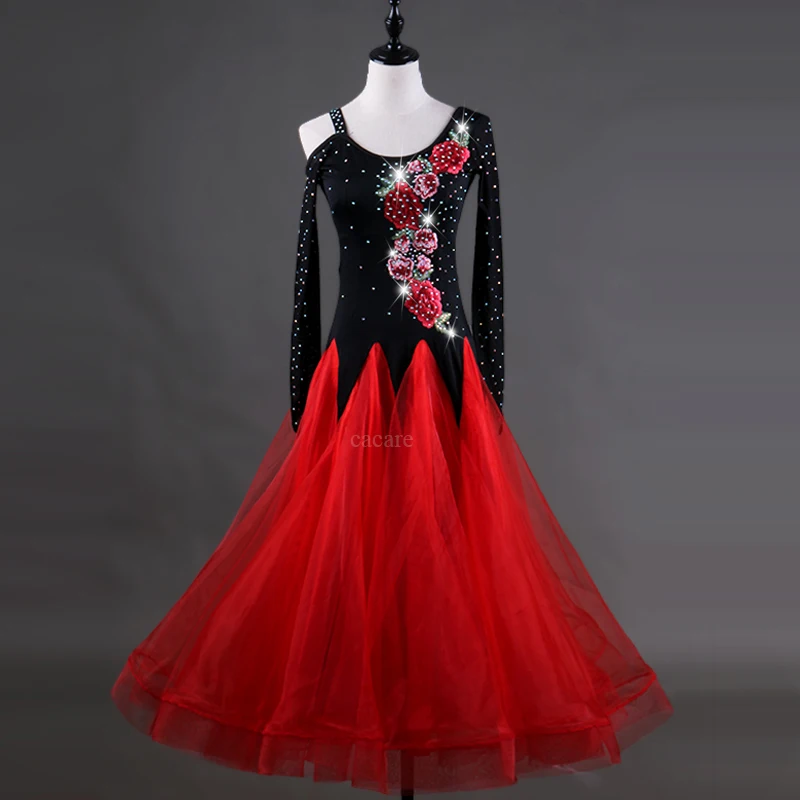 Платья для конкурса бальных танцев Flapper Waltz Flamenco платья D0342 с большим прозрачным