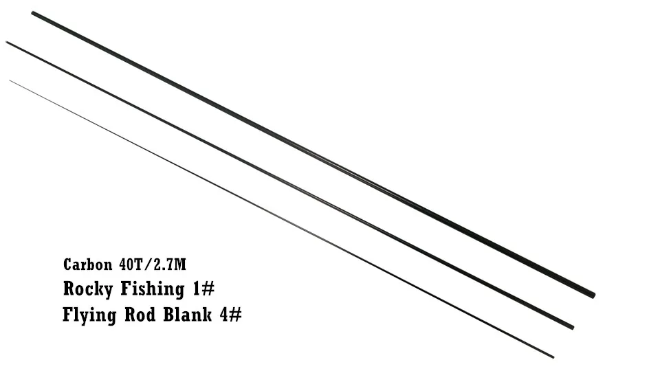 SUNMILE 2 комплекта 2,7 м или 3,6 м 40 т углеродный Летающий стержень 4# и рок заготовка для рыбалки 1# DIY ремонт полюсов Olta карбоновый стержень Pesca