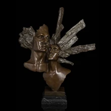 ATLIE бронзы абстрактный женщины и мужчины Статуэтка-бюст бронза любителей Скульптура латунь фигурка Современная Художественная свадебный подарок ко Дню