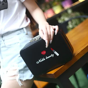 

041648 new hot girl portable cartoon makeup box lady fashion cosmetic bag