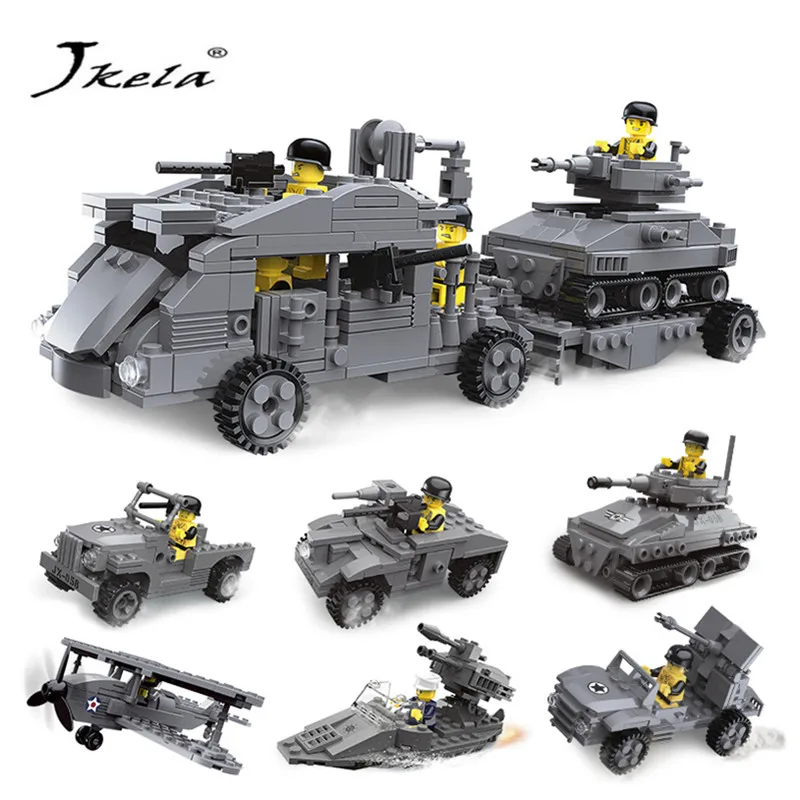 

[Jkela] The Military Figure World War II Marine Corps Army Soldiers Special Forces Building Blocks Set Compatible With LegoINGLY