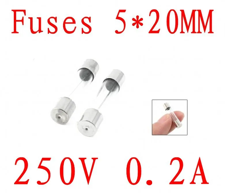 5*20 SMD 0.2A быстрая выдувная высококлассная стеклянная предохранитель 250 В