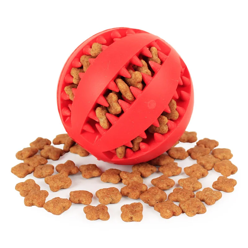 1 шт. Sof Pet игрушки для собаки мяч интерактивный эластичный шарик собака жевательная игрушка зуб чистый резиновый мяч игрушки для собак лакомства еда диспенсер