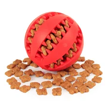 Pelota interactiva de juguete de Juguetes para perros suave, divertida y elástica juguete para masticar perros para perro diente bola limpia comida Extra-pelota de goma resistente perro