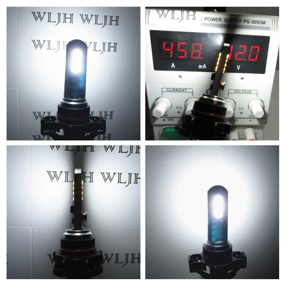 Wljh Carro Auto Led h7 h8 H27 880 881 9006 ps x 24 w T15 W16w 921 Reversa Cauda Nevoeiro Lâmpada Dia Correndo Drl 2x Luz 28 High Quality Automóveis e motos