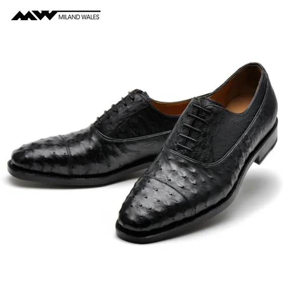 

new Italian Men Genuine Rare Animall Ostrich Real Leather Shoe men shoes