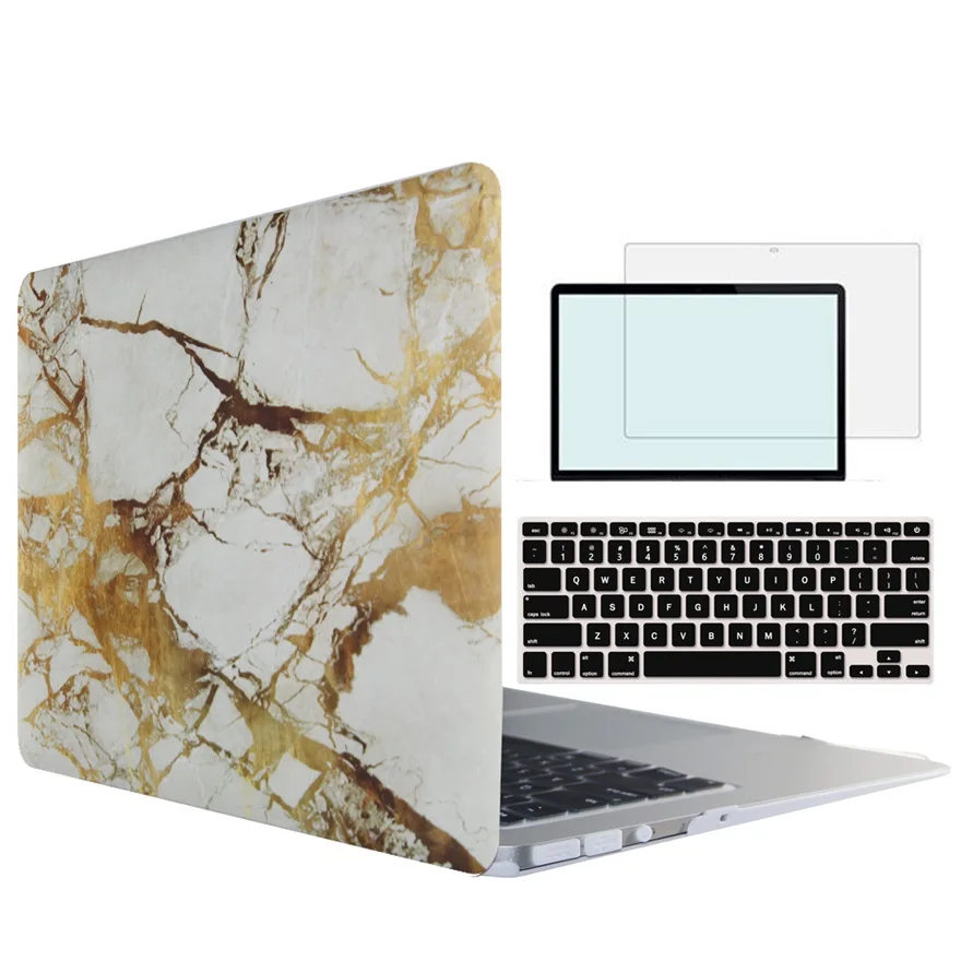 Marble3 RYGOU чехол с мраморной текстурой для Apple Macbook Air Pro retina 11 12 13 15 дюймов для Mac book Pro 13 15 A1706 A1707 A1708 чехол - Цвет: Marble3