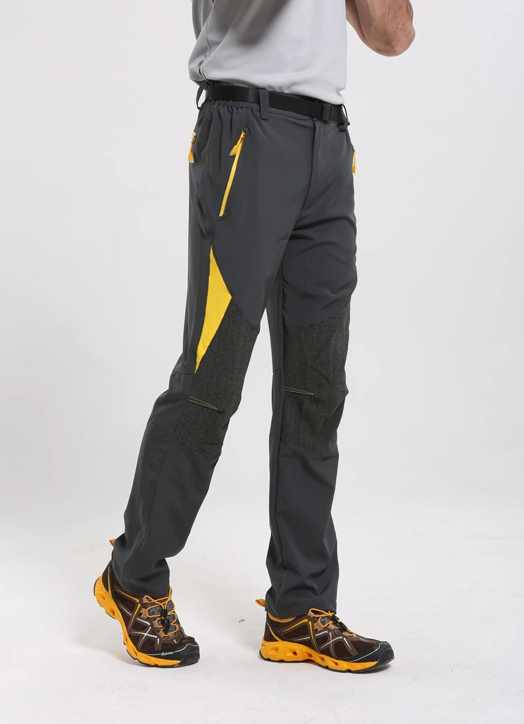 Hombres verano al aire libre Softshell Pantalones anti-ultravioleta senderismo camping corriendo transpirable elástico impermeable trekking ciclismo Pantalones Hombres verano al aire libre Softshell Pantalones anti-ultravioleta senderismo camping corriendo transpirable elástico impermeable trekking ciclismo Pantalones