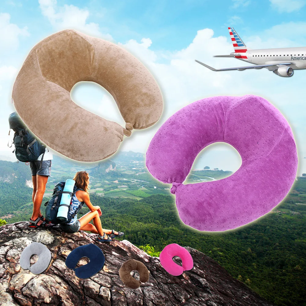

Memory Foam U Shape Neck Pillow Car Airplane Travel Pillow Neck Head Support Travel Home Office Cushion Soft