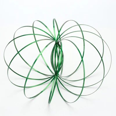 green Торофлюс Flowtoys кольцо потока игрушки кинетическая пружинная игрушка голографическое движение создает кольцо Наружная игрушка - Цвет: green