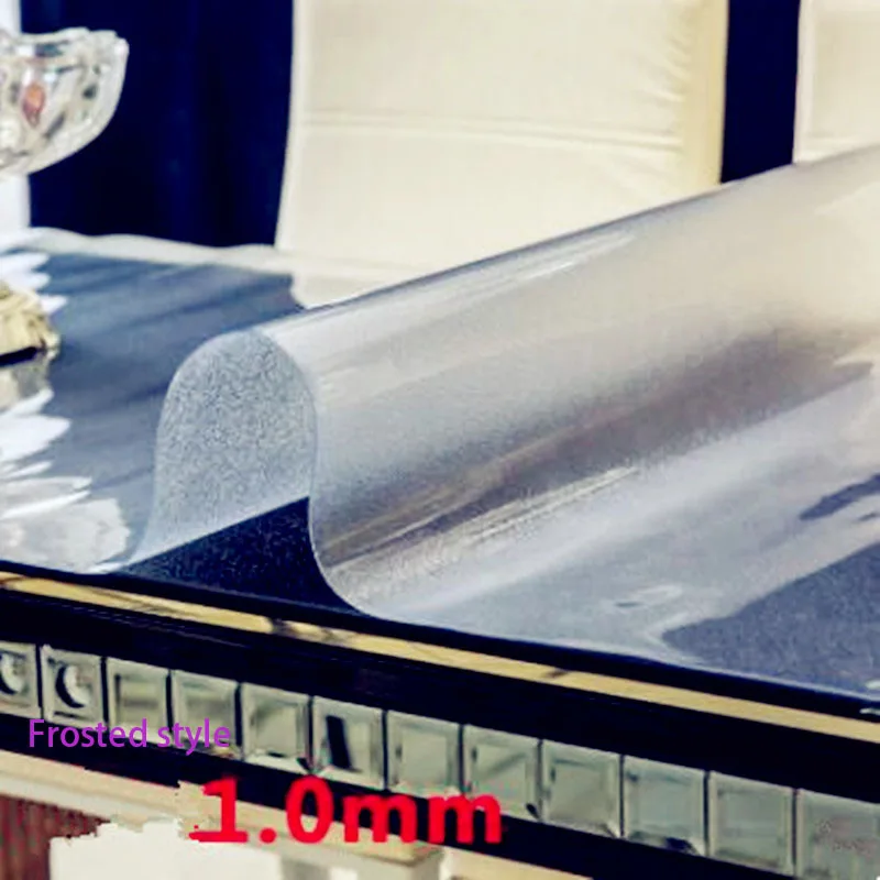 ПВХ водонепроницаемая скатерть с рисунком кухонного стола, масляная ткань, мягкая стеклянная скатерть 1,0 мм