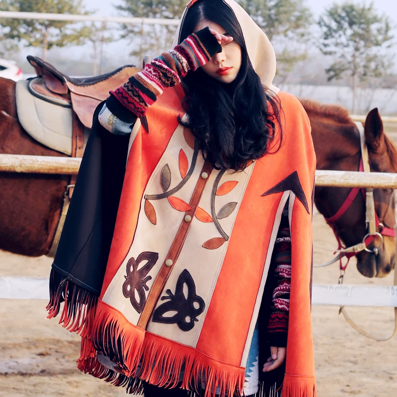 Femmes Tranchée Arrivée Couleur De Faux Hiver Nouvelle Capuche Mode Survêtement À Lâche Suede Printemps Lynette's Bloc Manteau Gland Chinoiserie wqpfXZIXg