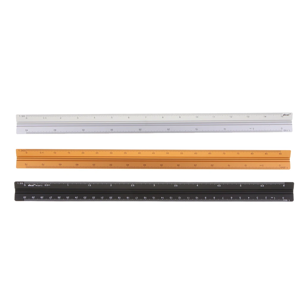 Professional Architect and Engineer Scale Rulers Set - Scales 30cm/12 inch Drafting Metal Ruler for Teachers Architectural