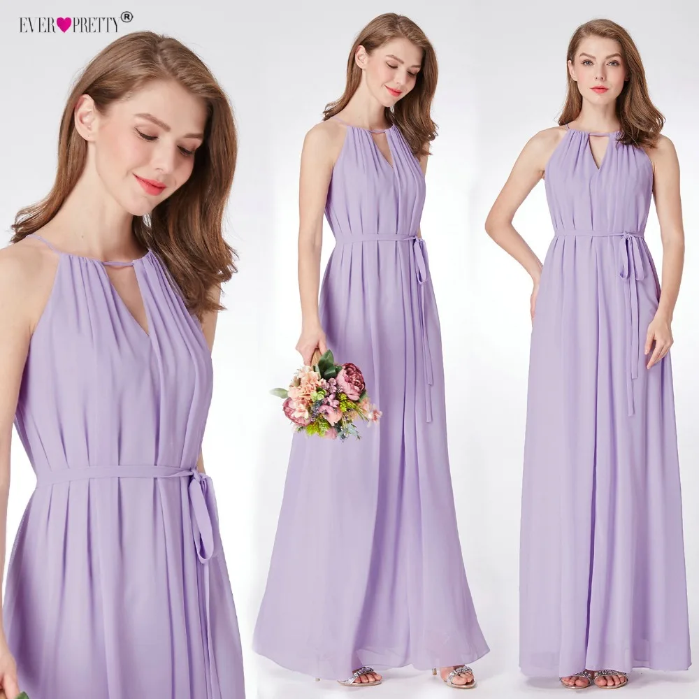 Chiffon Purple Bridesmaid Dresses Ever Pretty New Arrival Simple A line ...